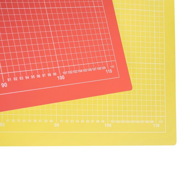 Schneidematte Schneidebrett Schneideunterlage A0 (rot-gelb/ 120 x 80 cm)