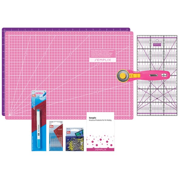 Semplix Patchwork Starter Set pink/ lila + GRATIS Prym Aqua-Trickmarker