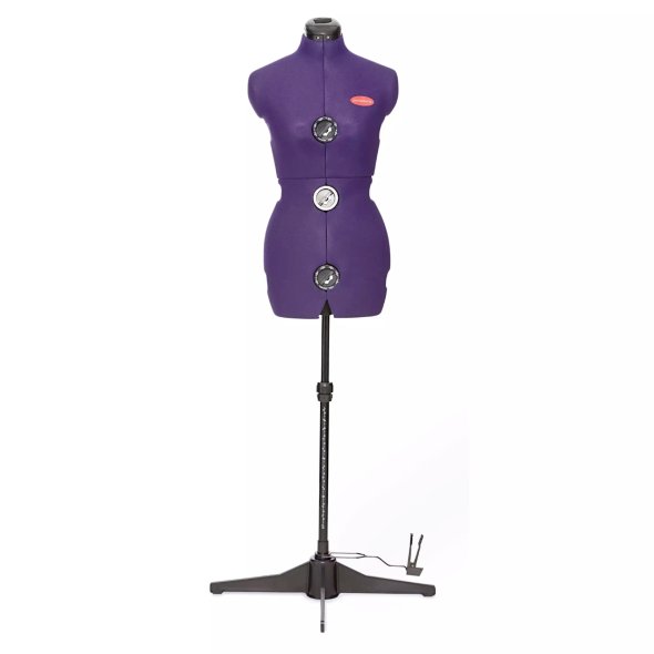 Prym Schneiderpuppe/ Schneiderbüste Prymadonna S (Gr. 36-42/ inkl. Bezug schwarz) - pflaumenblau