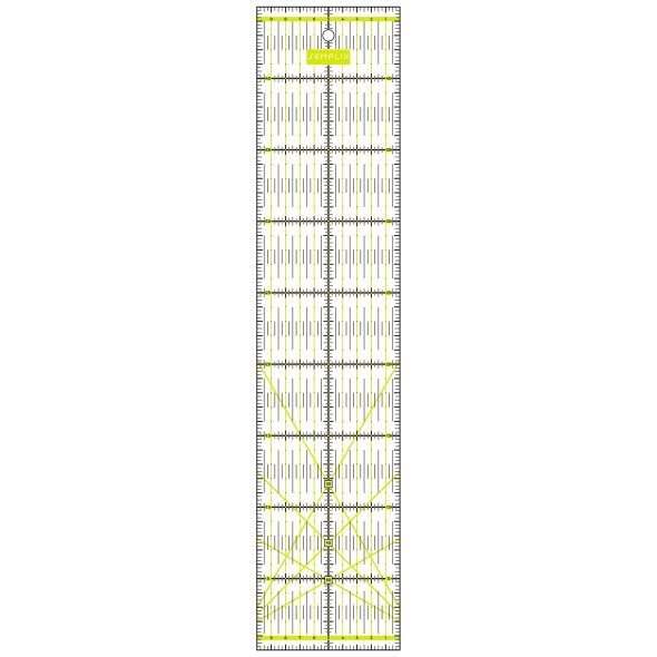 Semplix Patchwork-Quiltlineal (45 x 10 cm/ 2,5 mm dick/ gelb)