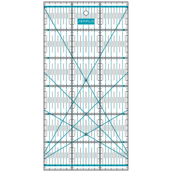 Semplix Patchwork-Quiltlineal (30 x 15 cm/ 2,5 mm dick/ türkis)