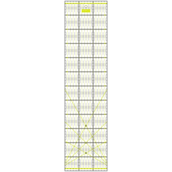 Semplix Patchwork-Quiltlineal (60 x 15 cm/ 2,5 mm dick/ gelb)
