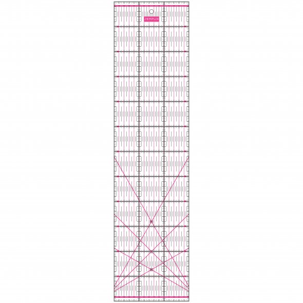 Semplix Patchwork-Quiltlineal (60 x 15 cm/ 2,5 mm dick/ pink)