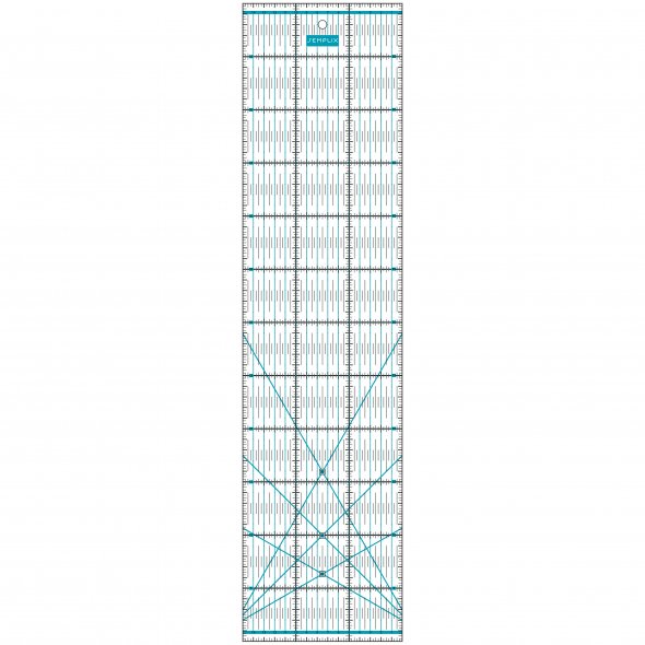 Semplix Patchwork-Quiltlineal (60 x 15 cm/ 2,5 mm dick/ türkis)
