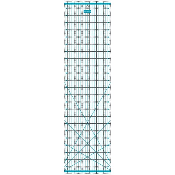Semplix Patchwork-Quiltlineal (24" x 6,5"/ 2,5 mm dick/ türkis)