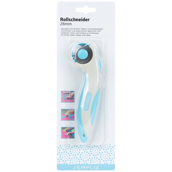 Semplix Rollschneider Mini Soft Griff (28 mm/ blau)