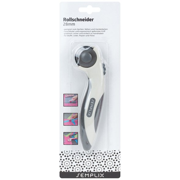 Semplix Rollschneider Mini Soft Griff (28 mm/ grau)