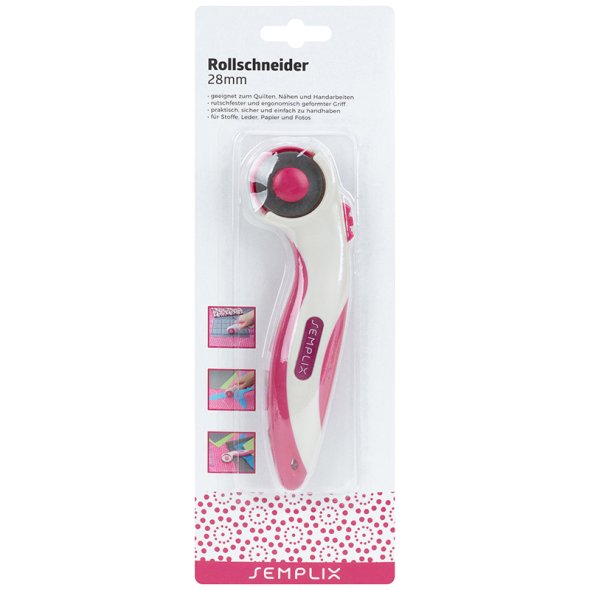Semplix Rollschneider Mini Soft Griff (28 mm/ pink)