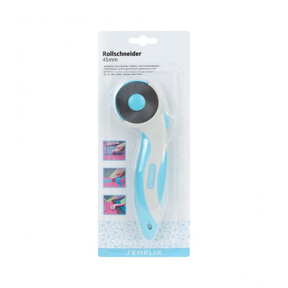 Semplix Rollschneider Maxi Soft Griff (45 mm/ blau)