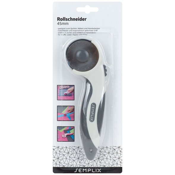 Semplix Rollschneider Maxi Soft Griff (45 mm/ grau)
