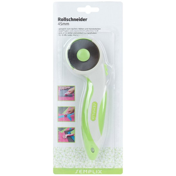 Semplix Rollschneider Maxi Soft Griff (45 mm/ grün)