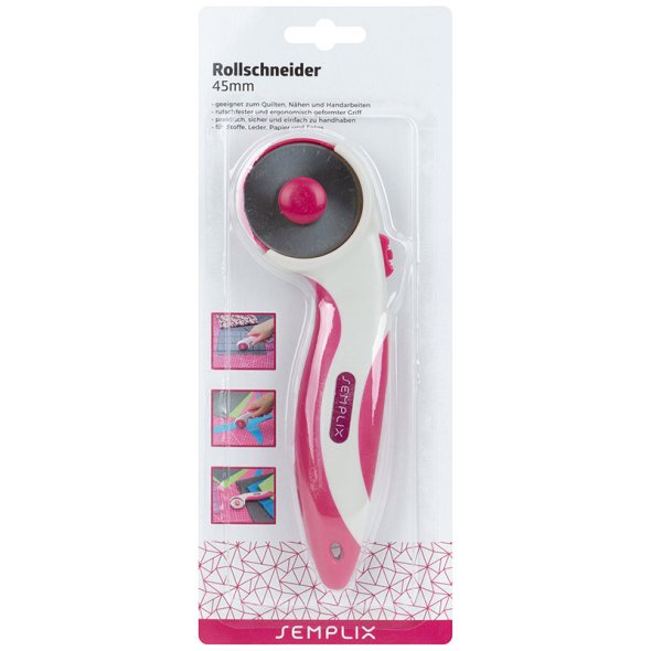 Semplix Rollschneider Maxi Soft Griff (45 mm/ pink)