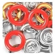 Baby Snap Jersey Druckknöpfe 10 mm mit Werkzeug Farbe B01 rot