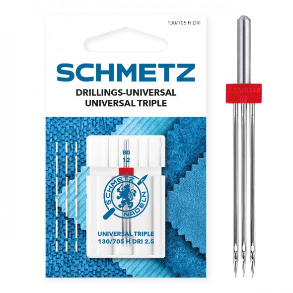 Schmetz Drillingsnadel Stärke 80/ 2,5/ System 130/705 H DRI/ 1 Nadel