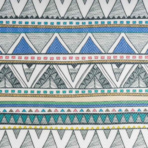 Kunstleder bedruckt (50 x 70 cm/ verschiedene Designs) 10 - Ethno blau
