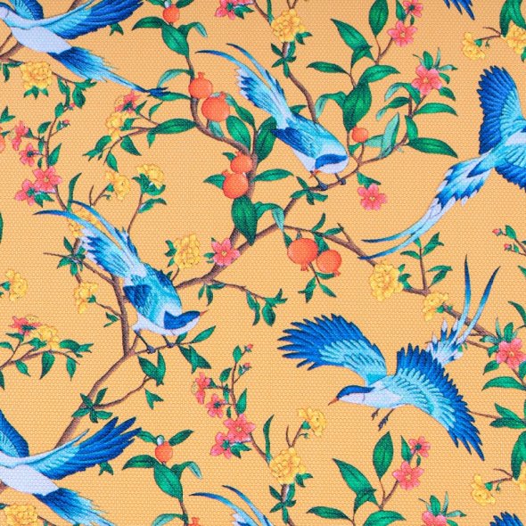Kunstleder bedruckt (50 x 70 cm/ verschiedene Designs) 14 - Phoenix, gelb