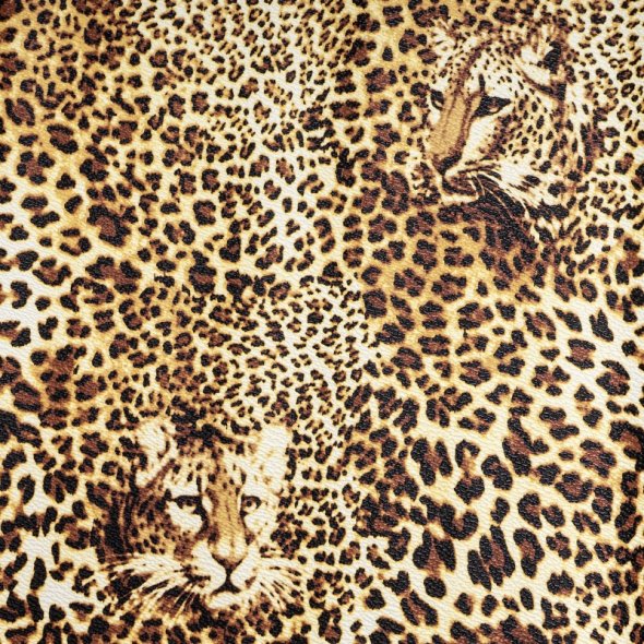 Kunstleder bedruckt (50 x 70 cm/ verschiedene Designs) 5 - Leopard beige