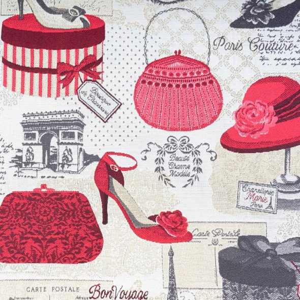 Kunstleder bedruckt (50 x 70 cm/ verschiedene Designs) 7 - Moda (Gobelin-Effekt)