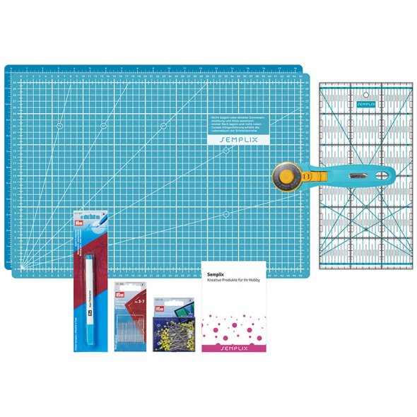 Semplix Patchwork Starter Set türkis/ petrol + GRATIS Prym Aqua-Trickmarker