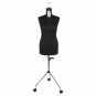 Fabma Schneiderpuppe/Schneiderbüste / mit Rollen (weiblich / Plus-Size-Größe 42 - 54 / schwarz / verstellbar)