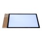 LED Lightpad + Stiftablage 40.18 + zusätzlicher Ausschnitt Simply-6 auf  li. Plattenfläche