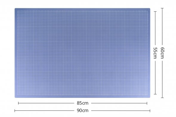 Schneidematte transparent A1 (90 x 60 cm Skalierung in cm einseitig)