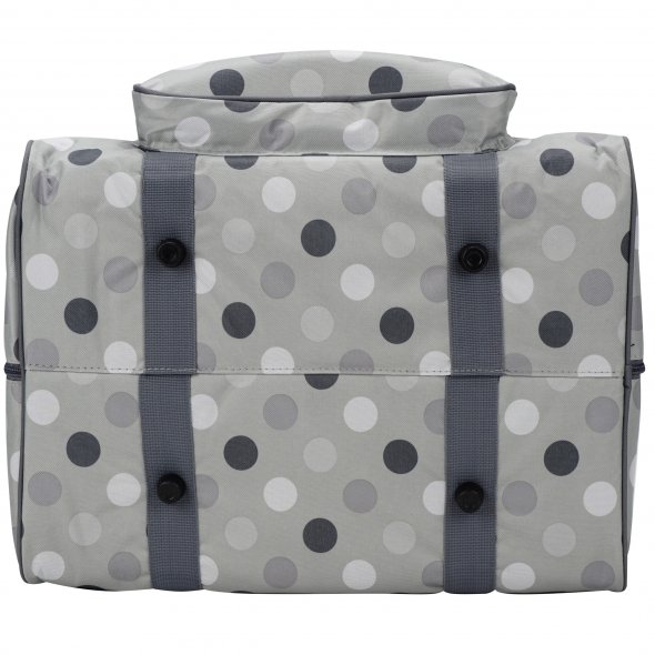 Semplix Overlocktasche-Coverlocktasche Polka Dots (stein/grau)