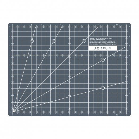 Semplix Schneidematten-Set A3 grau/türkis (Matte 45 x 30 cm)