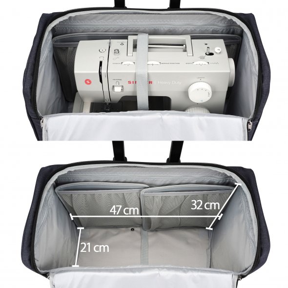 Singer Trolley, Rollkoffer Jeansfarbe (B 50 cm x H 33 cm x T 22 cm)
