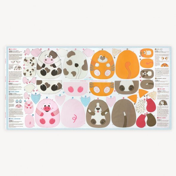 Kullaloo Cut & Sew Panel "HAPPY FARM" (80 x 155 cm)