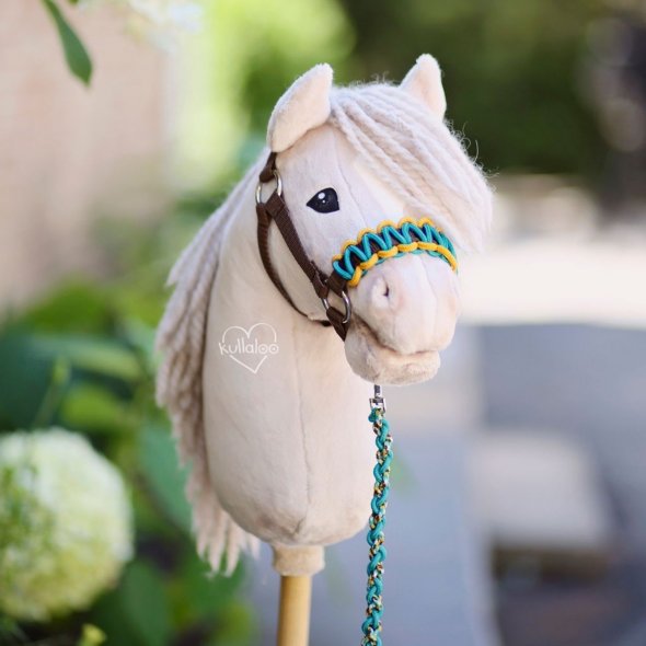 Kullaloo Hobby Horse Halfter Material-Set petrol/braun