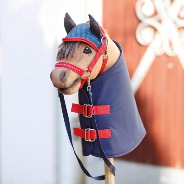 Kullaloo Hobby Horse Halfter Material-Set navy/rot