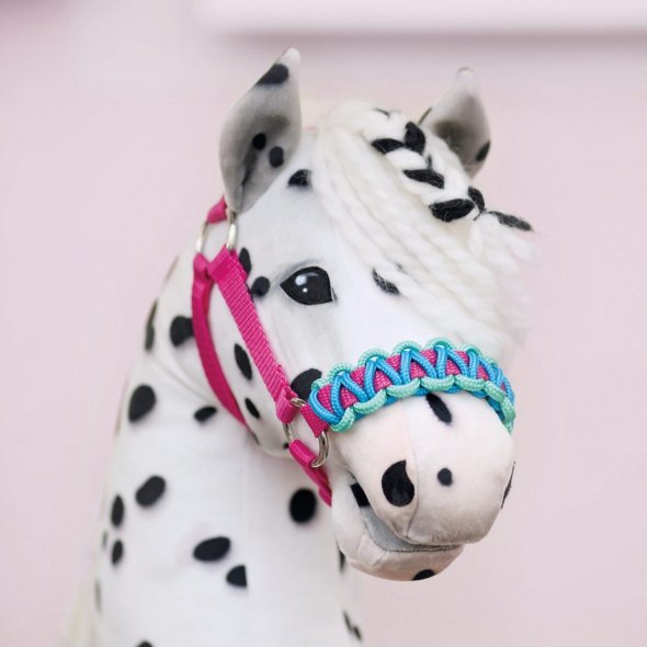 Kullaloo Hobby Horse Halfter Material-Set aqua/pink
