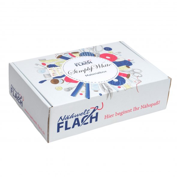 Nähwelt Flach Materialbox "SimplyWhite" (OHNE USB-Stick)