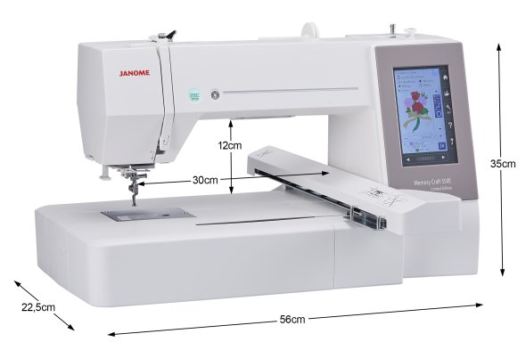 Janome MC 550E LE Stickmaschine inkl. Artistic Dig. Jr. - Designer Exzellenz Kit