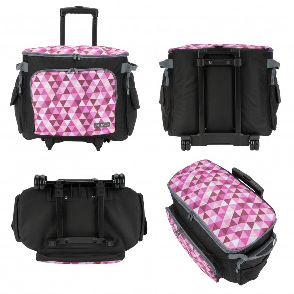 Semplix Nähmaschinentrolley Diamond Crystal (beere/rosa)