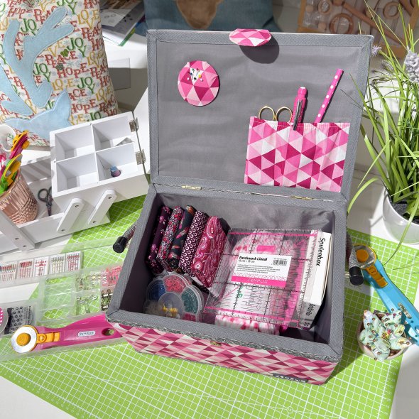 Semplix Nähkorb Diamond (beere/rosa)