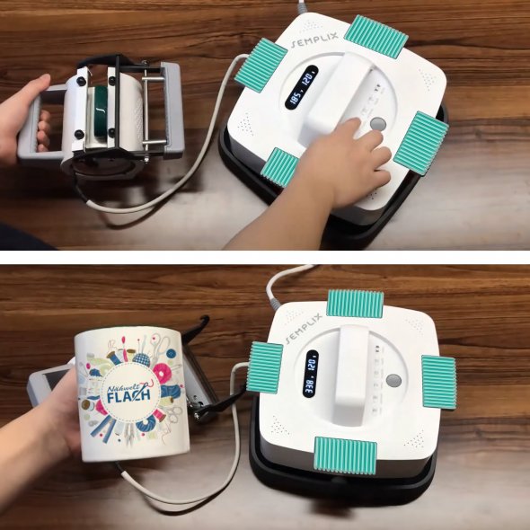 Semplix Tassenpresse für Simple Press 3 + Becherhalter (mintgrün)