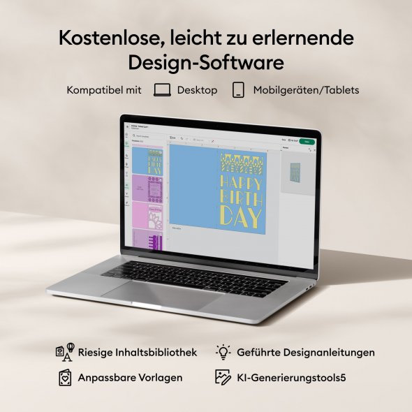 Cricut Explore 5 Schneideplotter (cream) + GRATIS Essential Bundle