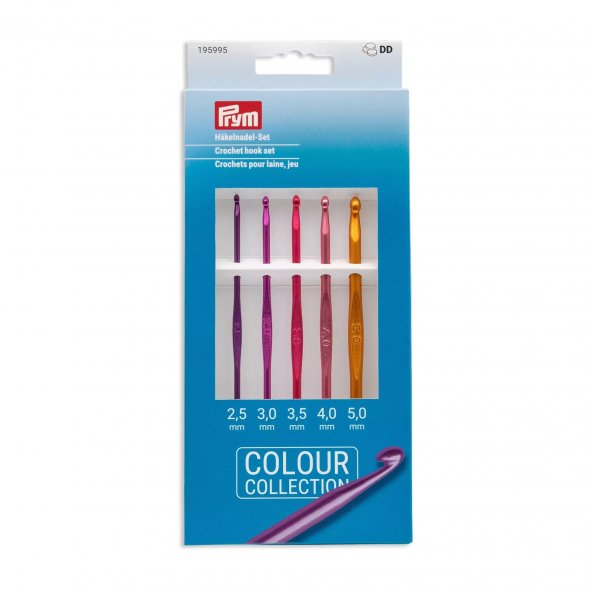 Prym Häkelnadel-Set ALU COLOUR (Stärken 2,5-5,0 mm)