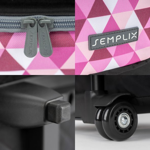 Semplix Nähmaschinentrolley Diamond Crystal (beere/rosa)