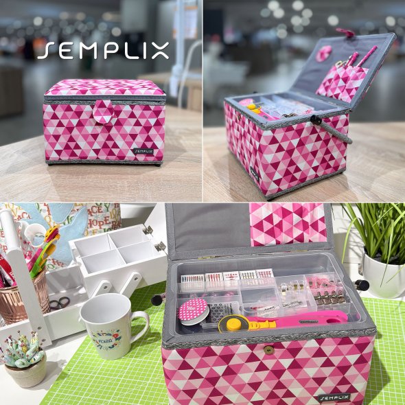 Semplix Nähkorb Diamond (petrol/türkis)