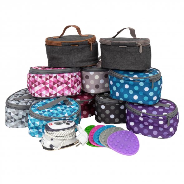Semplix Mini-Dampfbügeleisen-Set Polka Dots berry/pink