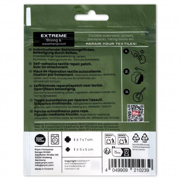 Prym Rub-On Patch EXTREME (2 Stück / schwarz)