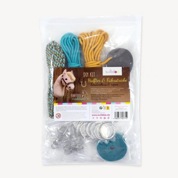 Kullaloo Hobby Horse Halfter Material-Set petrol/braun
