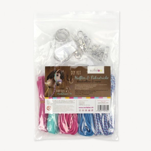 Kullaloo Hobby Horse Halfter Material-Set aqua/pink