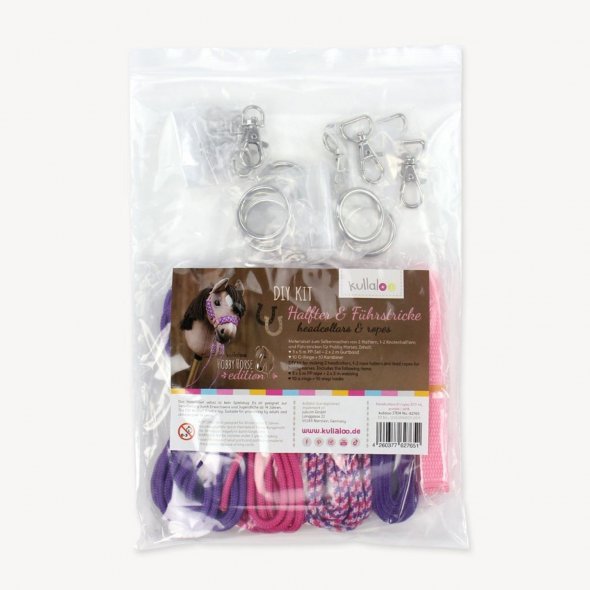 Kullaloo Hobby Horse Halfter Material-Set lila/pink
