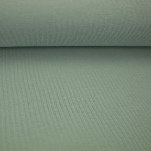 Baumwoll Sweat Stoff Eike angeraut uni - von Swafing 000262-hellaltmint: 1,0m