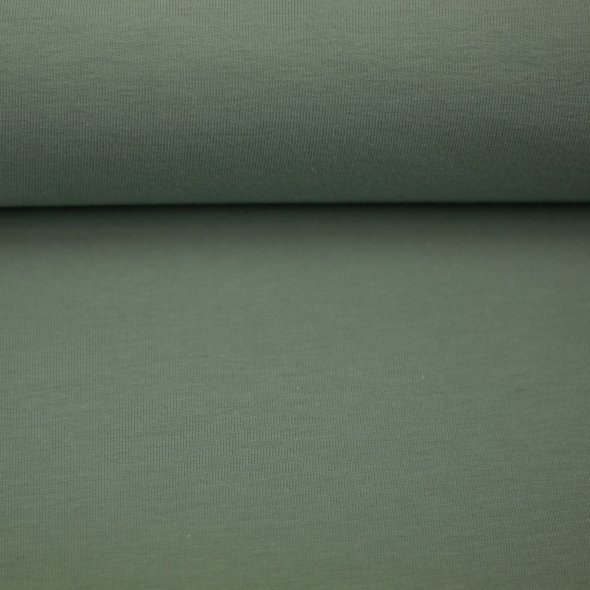Baumwoll Sweat Stoff Eike angeraut uni - von Swafing 000265-altmint: 1,0m