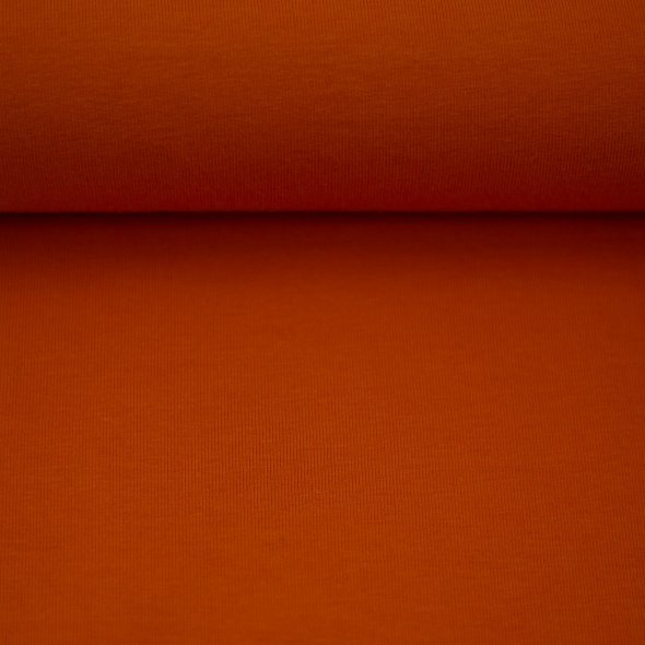 Baumwoll Sweat Stoff Eike angeraut uni - von Swafing 000423-orange: 1,0m